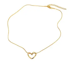 Amkara Jewels Gold-Plated Heart Pendant Necklace | Anti-Tarnish Jewelry for Women