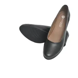 INBODE Fashion Gentlewomen Leather Ballet Shoes for Women Color Black (6)