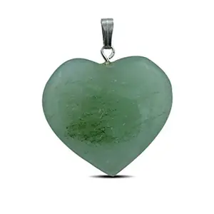 Reshamm® Green Aventurine Crystal Products Natural Healing Stone Pendant Heart Shape Crystal Stone Pendant Reiki Healing and Crystal Healing Gemstone Size 25-30 mm Approx (GREEN AVENTURINE)