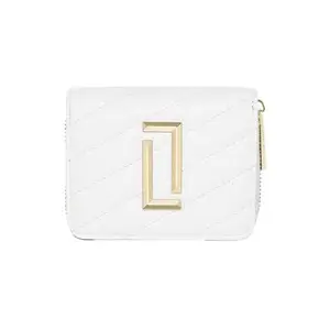 Lavie Zipper Diagonal PU Women's Casual Wear Wallet (White, Small)