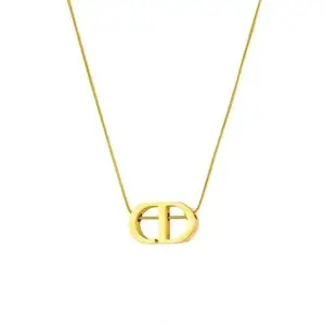Lightweight Elegant Minimalist Gold Plated Pendant Necklace For Women