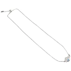 Rajasthan Gems Charm Pendant Boho Evil Eye Nazariya Necklace with Chain 925 Sterling Silver 18.0" inches Cubic Zirconia Stone Handmade k879