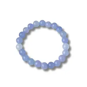 DEVAARA Certified Original Aquamarine Bracelet || 100% Natural Gemstone of Serenity & Communication || Calming, Clarity & Throat Chakra Healing