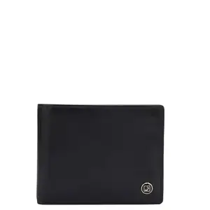 Da Milano RFID Protected Leather Wallet for Men with Card Slot - Black