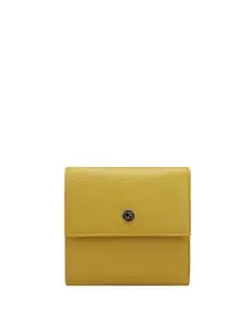 Da Milano Genuine Leather Yellow Women Wallet (1023OL)