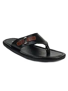 AJANTA Men Black Flat Sandal CG1048