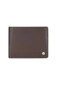Allen Solly Men Brown Textured Leather Wallet