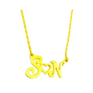 Initial SN alphabet pendant 18k Gold pendant, Necklace chain for women
