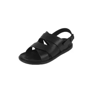Mochi Men's Black Faux Leather Stylish Ankle Strap Sandal UK/7 EU/41(18-1024)