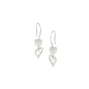 Shaya by Caratlane You and Your Tongue of Slip Heart Earrings in 925 Silver for women