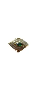 Luxury Cubic Green Crystal Shine Stone Ring for Girls/Women Brass, Alloy Diamond, Crystal, Sapphire, Gold Plated Ring Use for Women And girls