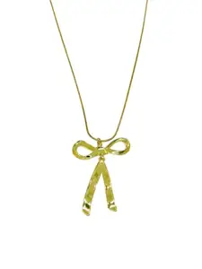 RAVIK FASHION Anti Tarnish Bow Pendant Necklace for Women Stylish Locket Chain Latest Fashion Jewellery Accessories for Girls Minimal Jewelry Gift for Mother's Day