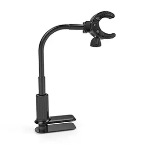 DOGOU DOGOU Alloy Hair Dryer Stand 360 Degree Rotating Hands Free Hair Dryer Stand with Clamp Blow Dryer Holder Adjustable Height Hair Dryer Holder