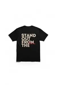 Premium Heavyweight Oversized T-Shirt | 240 GSM Polycotton | Drop Shoulder Boxy Fit | [Stand Out from The Noise] Print