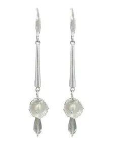 Legado by Neha Brass Silver Rhodium Plated Handmade Earrings For Girls And Women Lightweight And Stylish For Office And Casual Wear