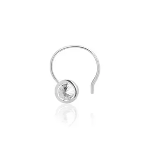 March by FableStreet 925 Sterling Silver Solo Zircon Nose pin| Nose Pins to gift for Women & Girls | With Certificate of Authenticity and 925 Stamp | One year plating Warranty