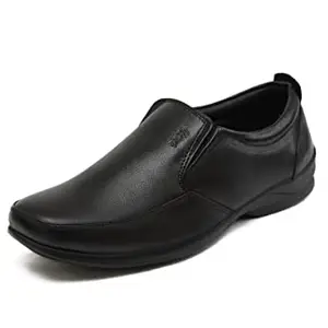 SHOE BLATE Black Leather Formal Shoe for Men - 06 UK