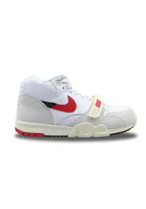 Nike Men's AIR Trainer Running Shoes 1-White/University RED-Black-Coconut MILK-DZ2547-100-7UK
