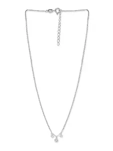 VANBELLE Women's 925 Sterling Silver Rhodium Plated Necklace