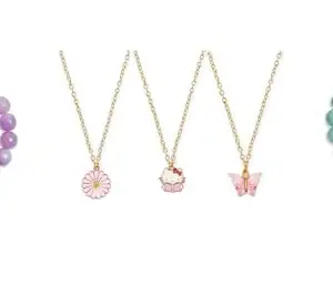 EnlightenMani Lilac Beads Bracelet ~ Turquoise Beads Bracelet ~ Daisy, Hello Kitty, Butterfly Necklaces ~ Cuteness Overload!