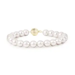 AAMRAPALI SILVER GEMS AAMRAPALI Classic South Sea Pearl Single Strand Bracelet - White | Luxury Bracelet, Handcrafted Jewelry with Timeless Elegance, Fashion Accessory