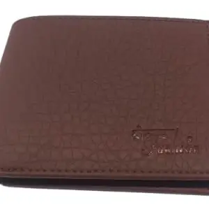Shree Fashion Men Leather Wallet (Synthetic Leather, Brown)