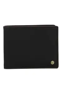 Allen Solly Men Black Solid Leather Wallet