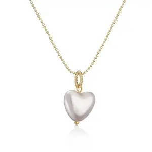 Latest Pearl Heart Fashion: Stylish And Fancy Necklace for Women and Girls, Celebrity-Inspired Western Trendy Pendant Chain