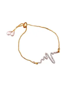 Zabby Allen Beautiful Golden Adjustable Bracelet for Girls And Women