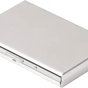 Stealodeal Silver Stainless Steel RFID Blocking 6 Slot Credit/Debit/ATM Card Holder for Men & Women