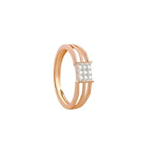 Mia by Tanishq Clean Cuts Gold & Diamond Finger Ring for Men (555924FHLSAA092JA000024, 2.628) (2.628 gm)