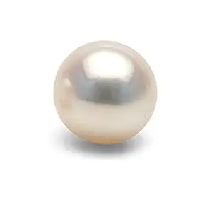 Gemscom Natural and Lab Certified 11.25 Ratti Off-White Astrological Gemstone South Sea Pearl/Moti for Men and Women