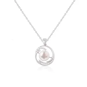 ZALKARI 925 Silver Nature Soul Pearl Pendant | Includes Authenticity Certificate & 925 Stamp | Gift for Women