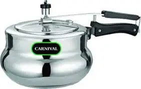 Carnival aluminium desire model induction bottom pressure cooker 1.5 ltr (inner lid) pure virgin aluminium price in India.
