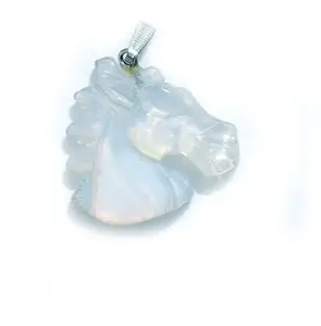 ASTROGHAR Opalite Crystal Horse Shaped Pendant For Men And Women