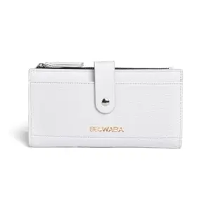 Belwaba Faux Leather White Women's Wallet