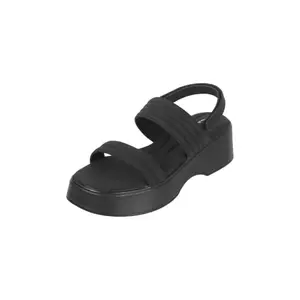 Metro Women Black Comfort & Casual Wedge Heel Sandal UK/7 EU/40 (34-243)