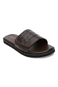 Van Heusen Men's Brown Sliders-6 Kids UK (VHSCFRGFF000263)
