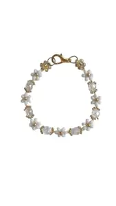 Handmade crystal Beaded Bracelet for Girls & Women | Boho Style Adjustable Seed Bead Floral Bracelet | Cute Handmade Jewelry Gift for Friends, Birthday, or Fashion