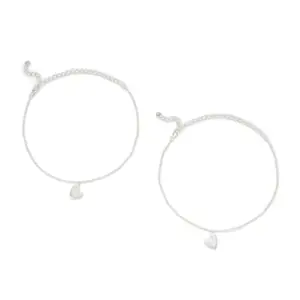 Shaya by Caratlane You and Your Dramatic Hand Gestures Heart Anklets in 925 Silver for women