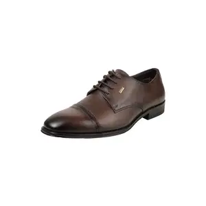 Mochi Men's Brown Lace Up Closure Formal - Lace Up with Flat Sole UK/6 EU/40 (19-650)
