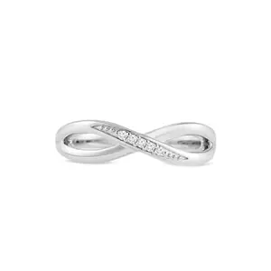Mia by Tanishq 93 Kt Sparkling Infinity Silver Finger Ring