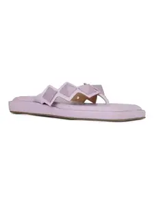 Inc.5 Womens Purple Embellished T-Strap Casual Flat Sandals