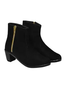 Shoetopia womens BT-Surya Black Ankle Boot - 4 UK (BT-Surya-Black)