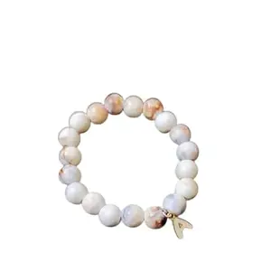 Beautiful hanging girl bracelet crystal beats Pack Of 1 White Bracelet021