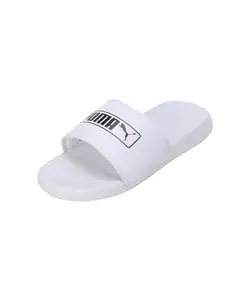 Puma Unisex Adult Alvi White-Black Slide-11 Kids UK (39677302)