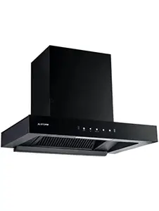 Alstorm Storm 60 cm 1350 m/hr Filterless Auto-Clean Kitchen Chimney with Motion Sensor and Touch Control (Black Chimney)