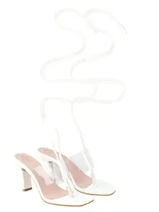 Shoetopia womens Snow White Heeled Sandal - 4 UK (Snow-White)