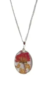 ANGEL HANDMADES Natural Resin Pendant Necklace - Handcrafted Jewelry for Women and Girls | WOW-1118
