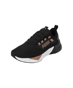 Puma Womens Retaliate 3 WNS Black-Matte Rose Gold-White Running Shoe - 4 UK (31123517)